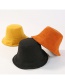 Fashion Beige Pure Color Design Thicken Fishman Hat
