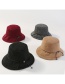 Fashion Black Pure Color Design Thicken Tethered Hat