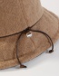 Fashion Khaki Pure Color Design Thicken Tethered Hat