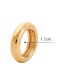 Elegant Gold Color Pure Color Design Round Shape Ring
