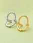 Elegant Silver Color Pure Color Design Oval Shape Ring
