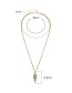 Elegant Gold Color Geometric Shape Pendant Decorated Necklace