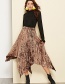 Elegant Coffee Pure Color Decorated Simple Skirt