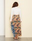 Elegant Blue Square Shape Pattern Design Skirt