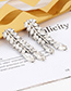 Fashion Champagne Diamond Decorated Earrings