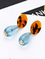 Fashion Blue Color Matching Decorated Earrings
