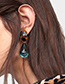 Fashion Gray Color Matching Decorated Earrings