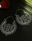 Vintage Black Pure Color Decorated Hollow Out Earrings