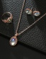 Fashion Gold Color Diamond Decorated Jewelry Set (4 Pcs )