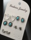 Fashion Silver Color Heart Shape Decorated Earrings (10 Pcs )