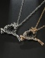 Fashion Gold Color Deer Shape Decorated Necklace