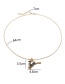 Fashion Gold Color Deer Shape Decorated Necklace