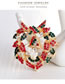 Fashion Red+green Bell Shape Decorated Brooch