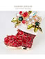 Fashion Red Boots Shape Decorated Brooch
