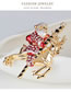 Fashion Red Santa Claus&deer Shape Decorated Brooch
