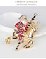 Fashion Red Santa Claus&deer Shape Decorated Brooch