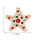 Fashion Red+green Star Shape Decorated Brooch