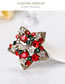 Fashion Silver Color+red Star Shape Decorated Brooch