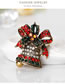 Fashion Red Bell Shape Decorated Brooch