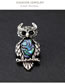 Fashion Antique Silver Owl Shape Decorated Brooch