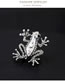 Fashion Antique Silver Frog Shape Decorated Brooch