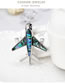 Fashion Silver Color Plane Shape Decorated Brooch