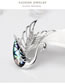 Fashion Silver Color Swan Shape Decorated Brooch