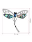 Fashion Silver Color Dragonfly Shape Decorated Brooch