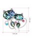 Fashion Multi-color Cat Shape Decorated Brooch