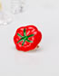 Fashion Red Color Matching Decorated Brooch