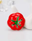 Fashion Red Color Matching Decorated Brooch