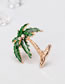 Fashion Gold Color+green Tree Shape Decorated Brooch