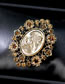 Fashion Gold Color Flower Shape Decorated Brooch