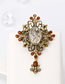 Fashion Silver Color Diamond Decorated Hollow Out Brooch