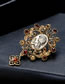 Fashion Gold Color Girl Pattern Decorated Hollow Out Brooch