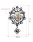 Fashion Silver Color Girl Pattern Decorated Hollow Out Brooch