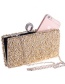 Fashion Champagne Square Shape Decorated Handbag