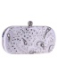 Fashion Silver Color Diamond Decorated Hollow Out Handbag
