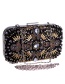 Fashion Black Bead&diamond Decorated Handbag
