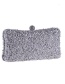 Fashion Silver Color Pure Color Decorated Handbag