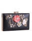 Fashion Black Flower Shape Decorated Handbag