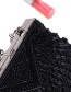 Fashion Black Shell Shape Decorated Pure Color Handbag