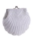 Fashion White Shell Shape Decorated Pure Color Handbag