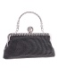 Fashion Silver Color Diamond&pearl Decorated Handbag