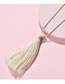 Fashion Beige Tassel Decorated Pure Color Necklace