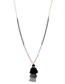 Fashion Black Tassel Decorated Pure Color Necklace