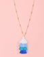 Fashion Pink Tassel Decorated Pure Color Necklace