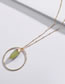 Fashion Green Round Shape Decorated Necklace