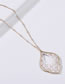 Fashion Gold Color Flower Shape Decorated Hollow Out Necklace