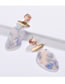 Fashion Light Brown Water Drop Shape Decorated Earrings